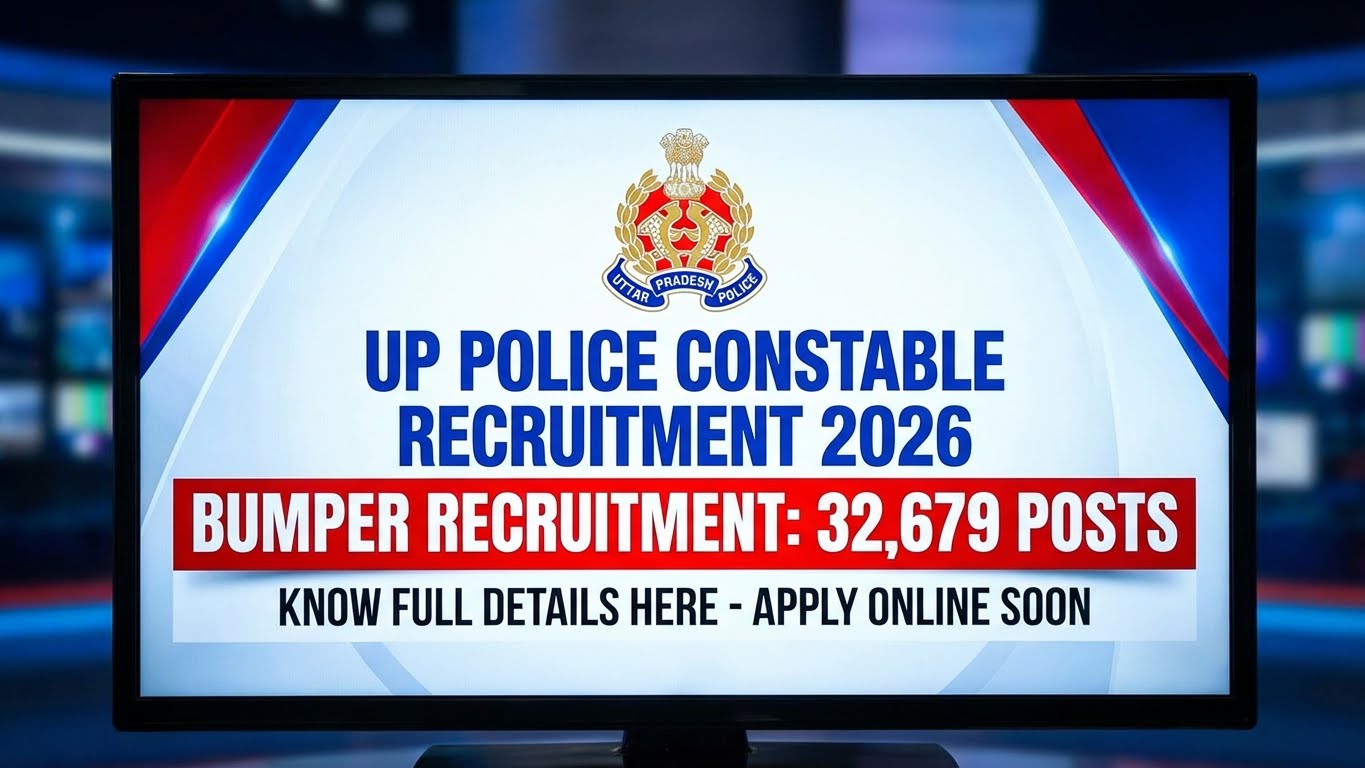 UP Police Constable Recruitment 2026: 32,679 पदों पर बंपर भर्ती, यहाँ जानें पूरी जानकारी