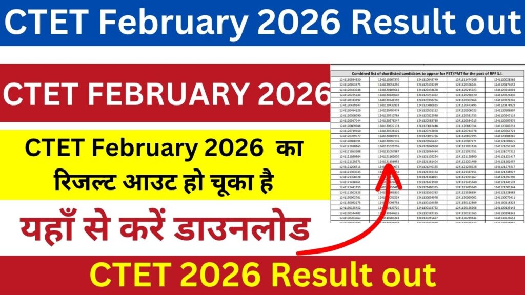 CTET February 2026 Result out - Check now link here